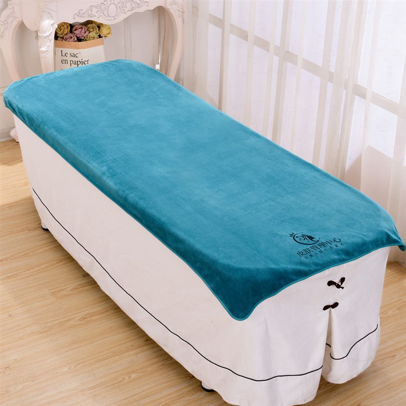 美容院浴巾女男纯棉吸水速t干不掉D毛按摩铺床专用大号毛巾床单家