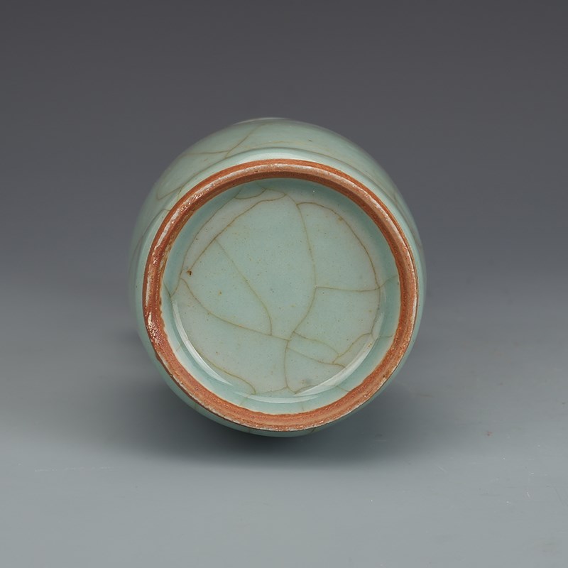 宋龙泉梅子青釉双耳瓶古董古玩收藏品包老老Q货老物件瓷器摆件