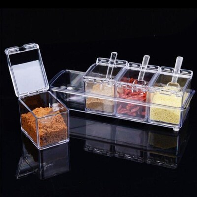 Kitchen Seasoning Box Organizer Storage Boxes SpTices Jar Tr