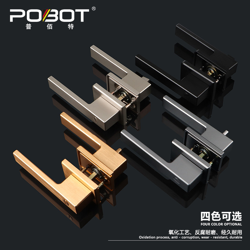 1618极窄边框玻璃门锁磁吸静音浴室门锁通用O室内门平开卫生间门