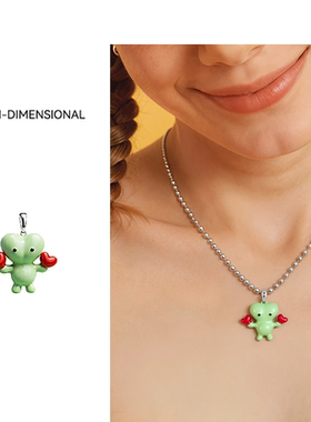 iMOKJT/原音怪力岛系列比嘟怪个性项链吊坠可拆DIY钥匙扣包挂饰