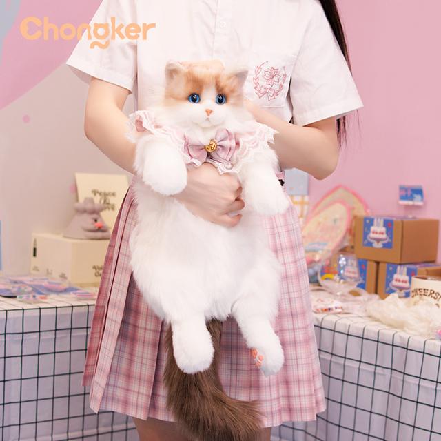 Chongker仿真布偶猫包包猫咪毛绒玩偶女朋友闺蜜小众高级生日礼物