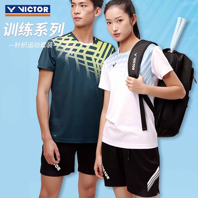 2024新款VICTOR胜利羽毛球服威克多中性针织运动套装TR-40022