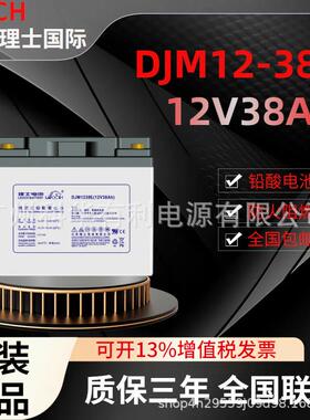 DJM1238S理士铅酸免维护蓄电池船舶铁路/直流屏12V38Ah江苏理士