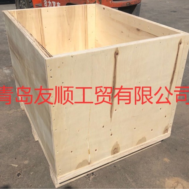山东青岛免熏蒸胶合板木箱机械设备打包运输出口木箱生产厂