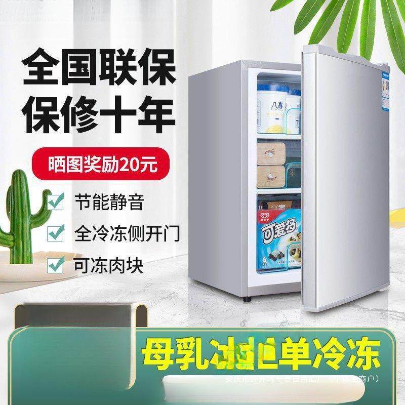 冰雪小型家用全冷冻小冰箱迷小冻母乳小冰柜冷柜抽屉式侧