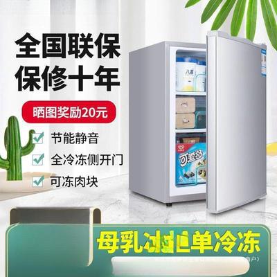 冰雪小型家用全冷冻小冰箱迷小冻母乳小冰柜冷柜抽屉式侧