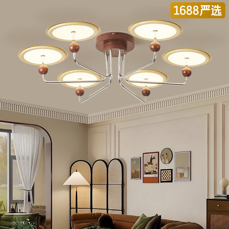 【严选】新中式吊灯主灯全光谱护眼中古风餐厅灯具组合全屋套餐