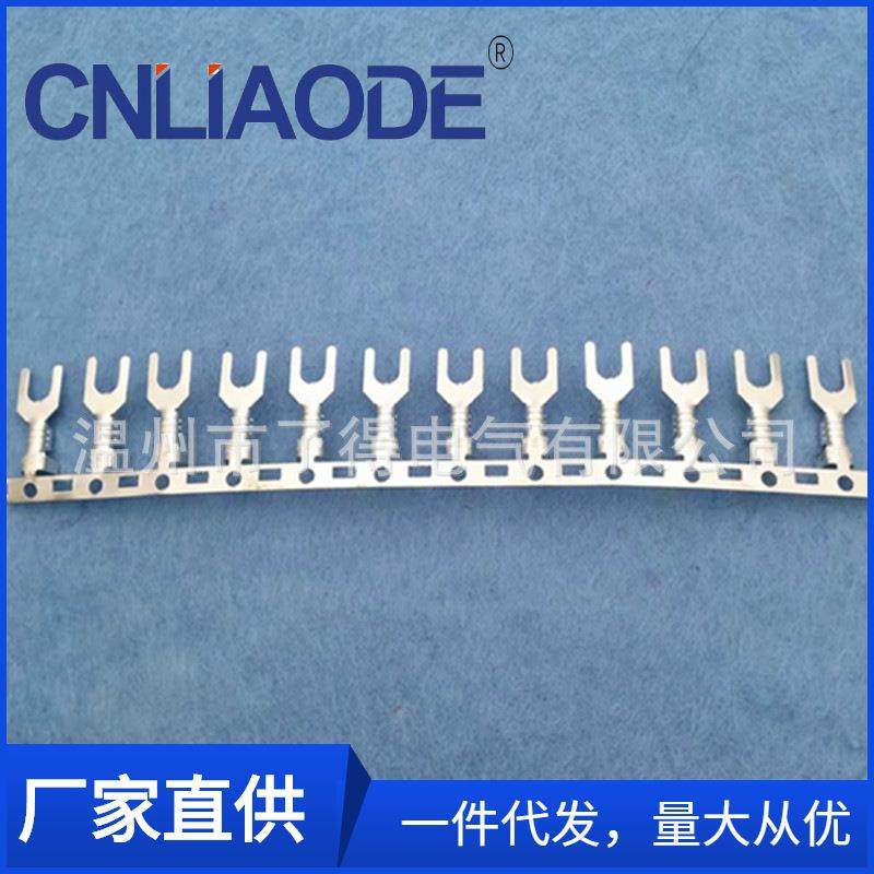 3.2叉型横带0.4厚Y形接线片U形接线压线端子10000只/盘