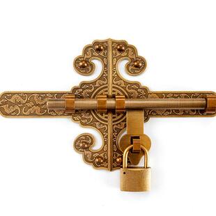 新中式仿古别墅大门插销蝙蝠如意门栓门闩锁扣庭院花园木门锁其他