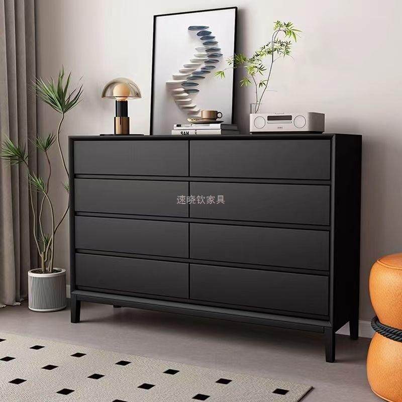实木八斗抽屉边柜斗柜客厅靠墙边黑色储物柜床尾抽屉式收纳柜,特色手工艺,其他特色工艺品,淘宝优惠券,粉丝福利购,淘宝优惠卷