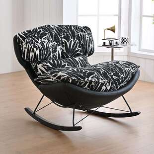 意式轻奢摇摇椅设计师客厅阳台休闲瓦萨摇椅家用复古单人懒人沙发