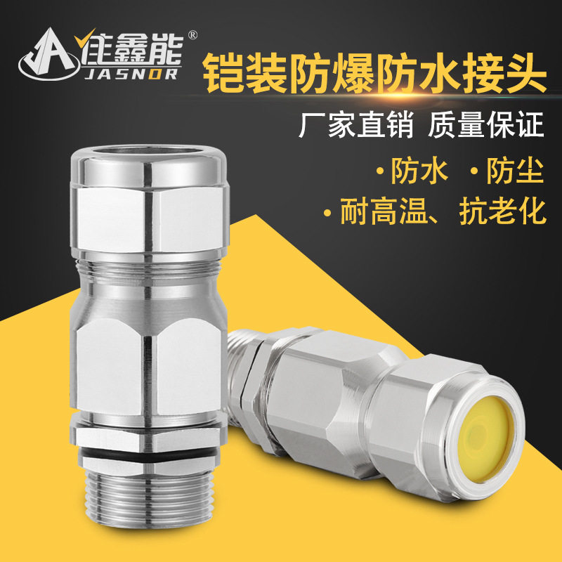铠装防爆不锈钢电缆防水接头铜葛格兰头填料函密封M20M32连接器