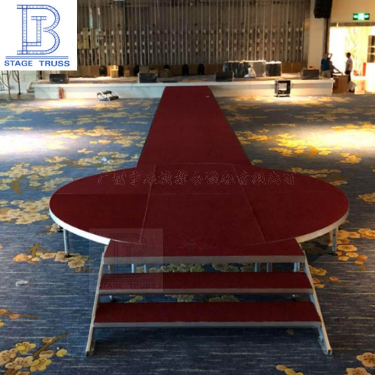铝合金婚庆活动舞台圆形台阶服装走秀T台结构稳固耐用工厂直批