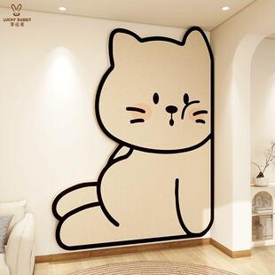 客厅高级感照片墙毛毡板软木板创意背景展示板墙面装饰遮丑墙贴纸