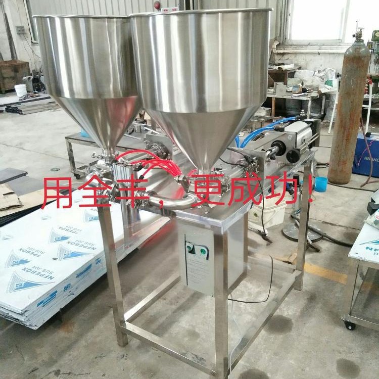 气动膏体美缝剂灌装机半自动AB双组份灌装机厂家直供