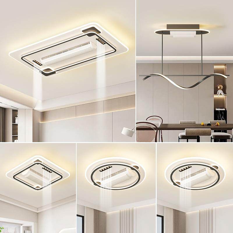 无叶风扇灯智能一体客厅吸顶灯2024新款全光谱现代简约卧室吸顶灯
