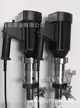 上海旺泉HD-ENC2-V+SS316L-1000HV500-BN立式螺杆泵、油桶抽胶泵