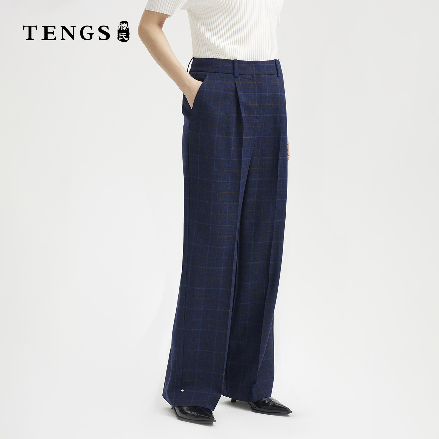 TENGS垂感廓形长裤舒适百搭
