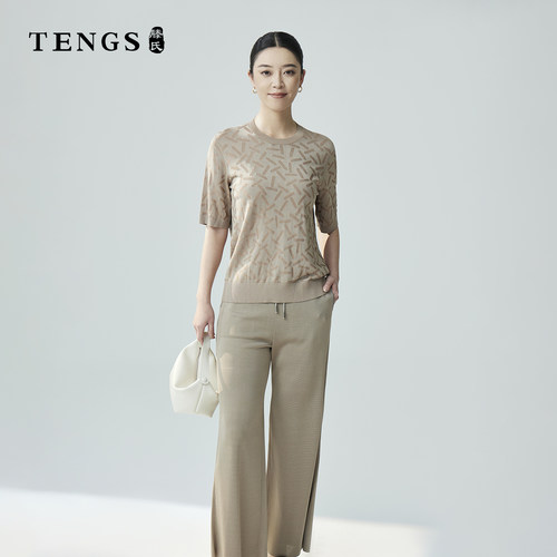 TENGS优雅气质针织衫百搭舒适