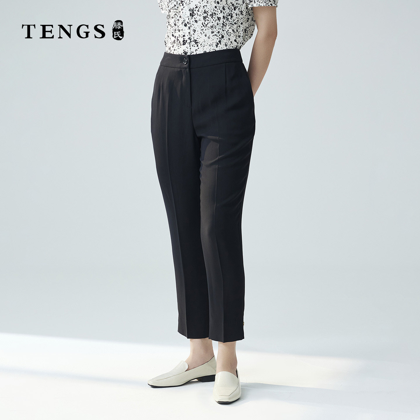 TENGS夏季新款时尚简约休闲裤