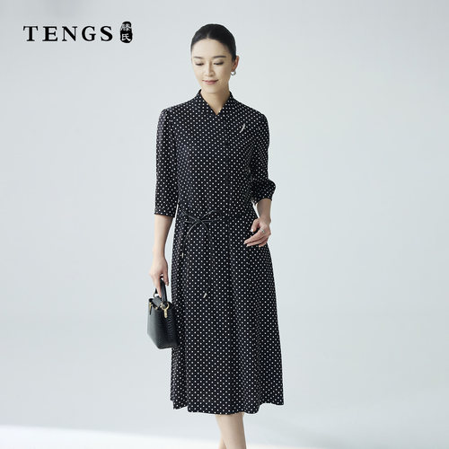 TENGS夏舒适百搭休闲连衣裙