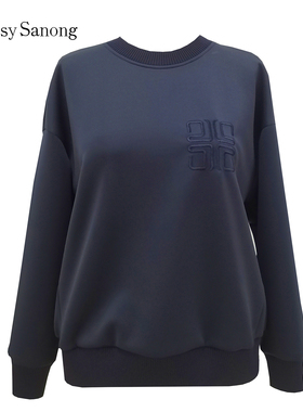 TENGS滕氏/萨侬女装优雅舒适百搭职场通勤修身收腰休闲纯色上衣