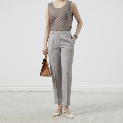 TENGS滕氏商务通勤小脚直筒裤