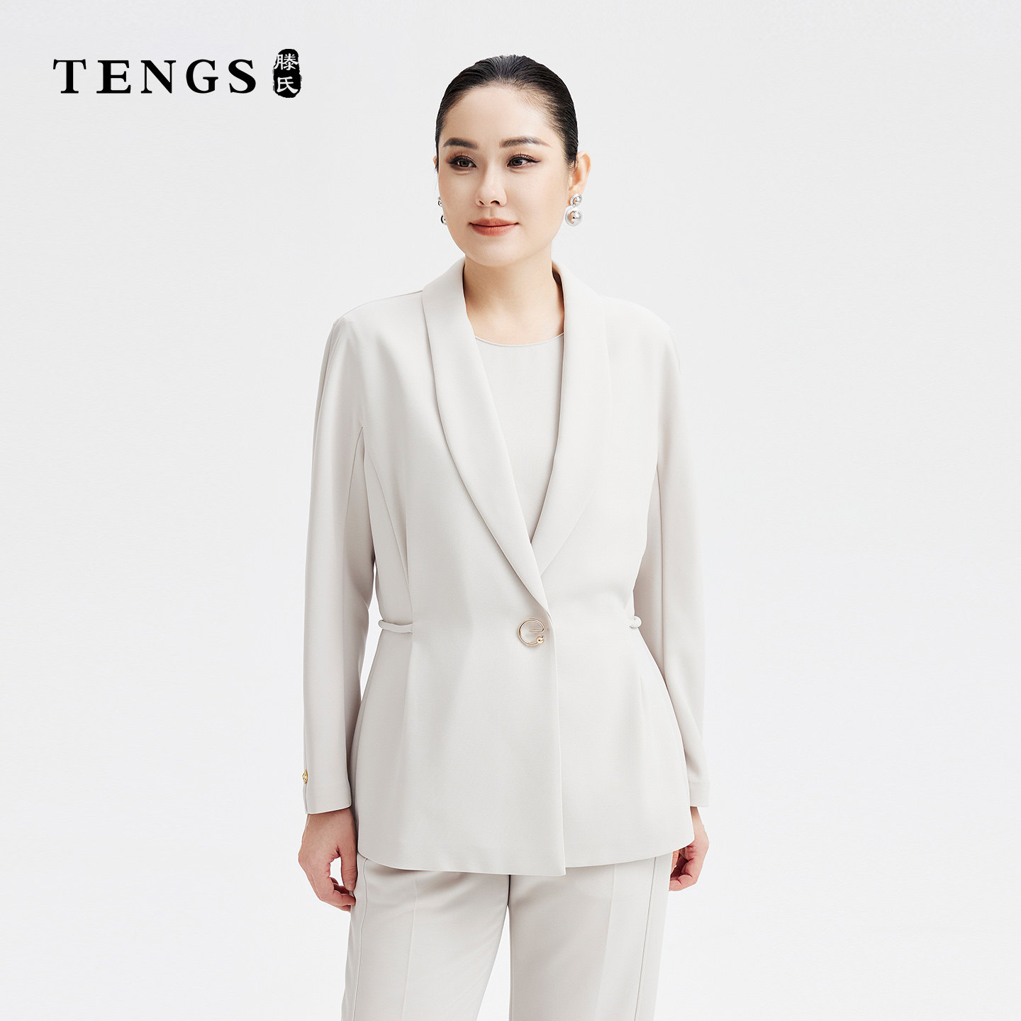TENGS/滕氏（服饰）女装春季新款单扣通勤百搭职场西装外套