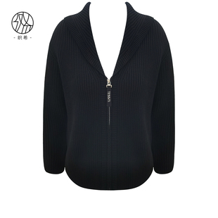 TENGS滕氏/织希女装休闲舒适简约设计感针织开衫上衣