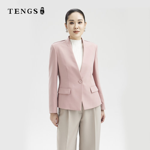 TENGS滕氏女装优雅通勤短外套