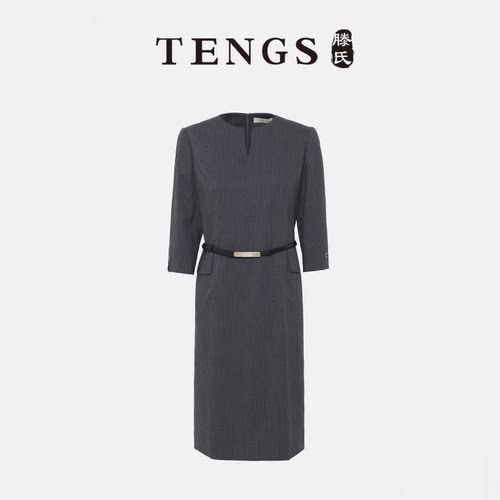 TENGS气质通勤修身连衣裙