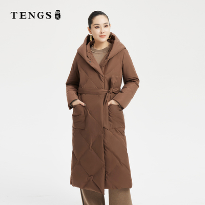 TENGS萨侬舒适长款羽绒服