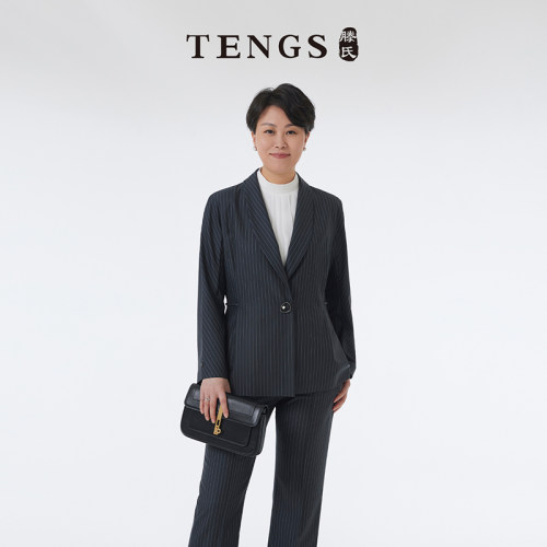 TENGS通勤风简约条纹上衣