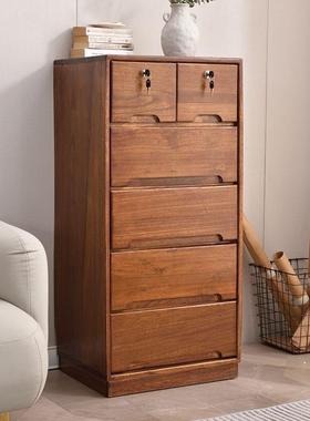 实木五斗柜卧室床头收纳柜子现代简约客厅储物柜小户型五斗橱新款