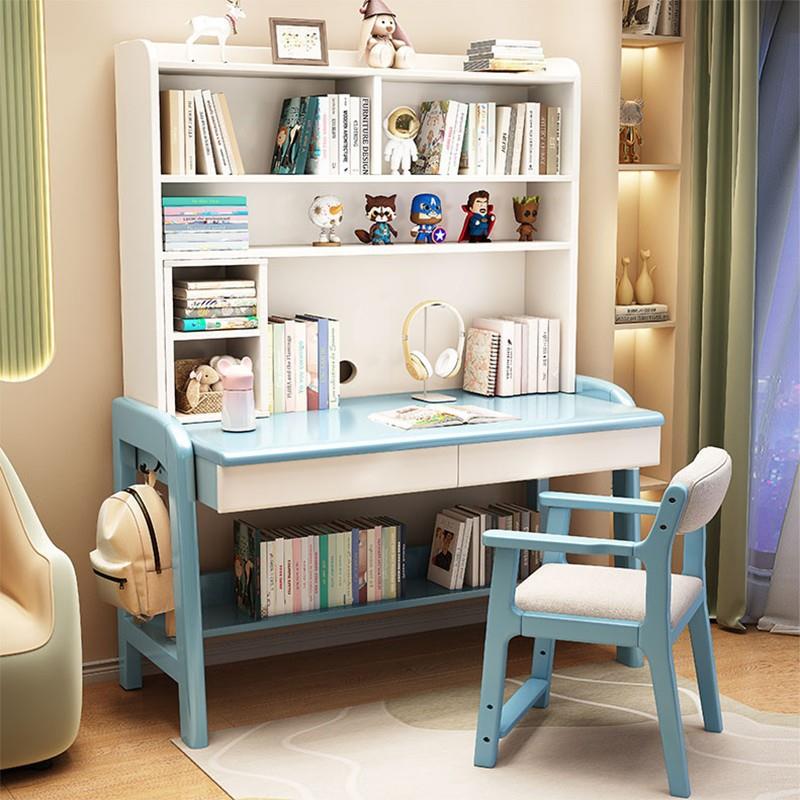 实木书桌简约电脑桌家用办公桌卧室儿童学习桌中小学生写字课桌椅