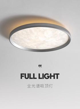 现代简约卧室吸顶灯个性艺术极简全光谱护眼房间书房广东中山灯具