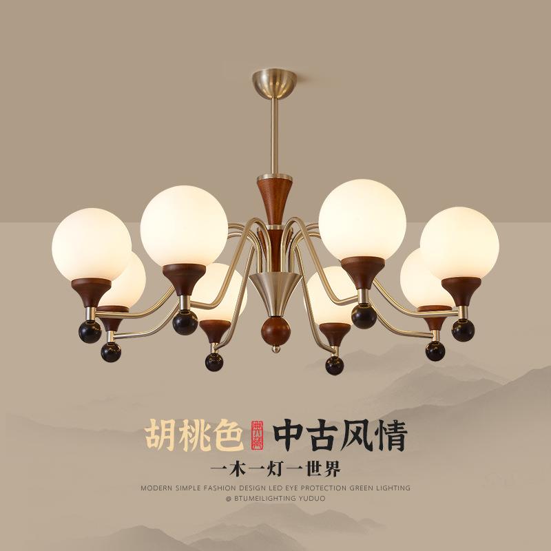 客厅吊灯美式中古风餐厅大厅主灯法式复古南洋风卧室灯饰中山灯具