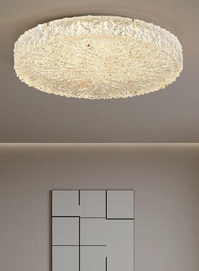 圆形简约现代意式风树脂仿水晶轻奢全光谱护眼家居客厅卧室吸顶灯