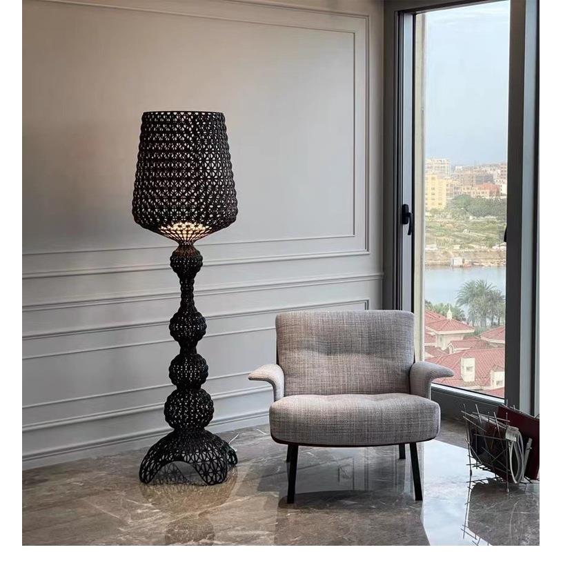 意大利设计师客厅落地灯创意个性样板房展厅卧室书房网格装饰立灯