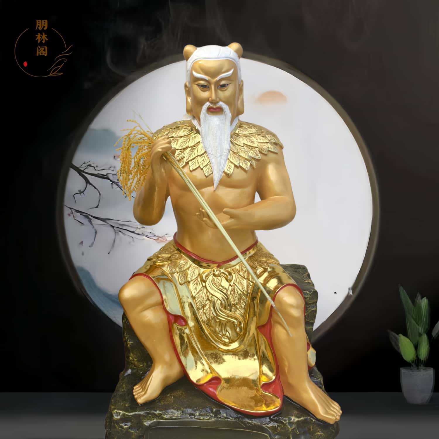 68公分88公分摆件贴金神像燧人氏炎帝伏羲大帝新款新品热销爆款