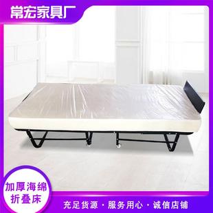折叠隐形床免安装加厚海绵床垫滑轮金属床架收纳可折叠
