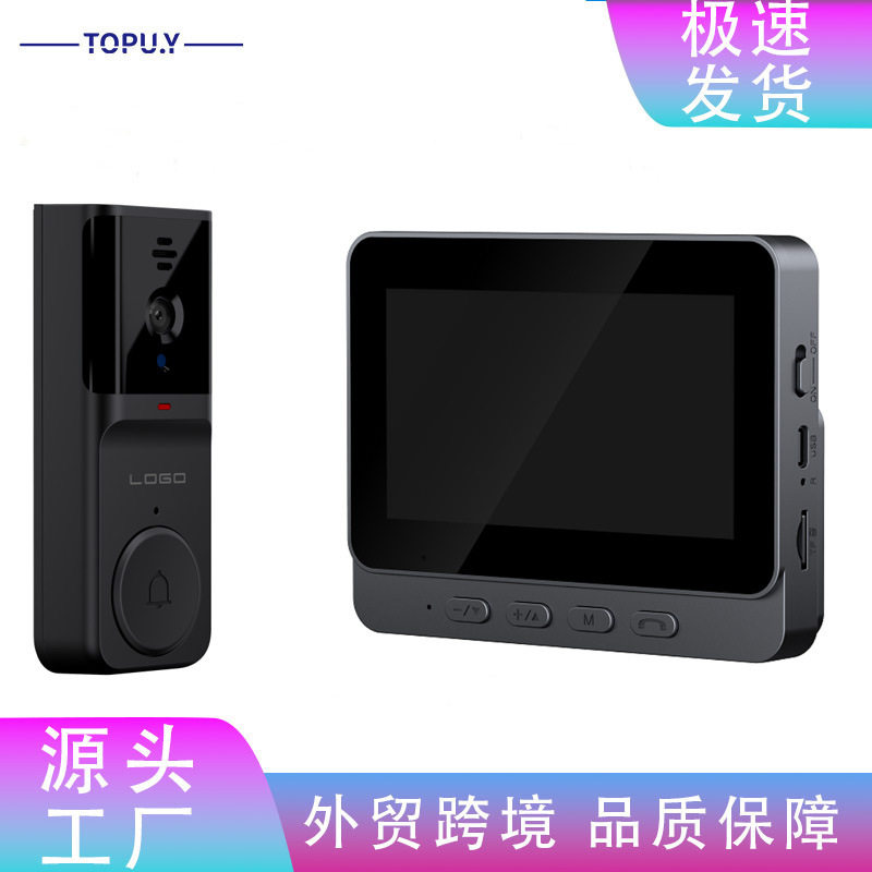 新款tuya智能可视门铃家用带显示屏无线对讲高清视频监控跨境爆品