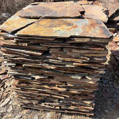 青石板踏步石不规则汀步石园林景观庭院防滑花园草坪垫脚石板