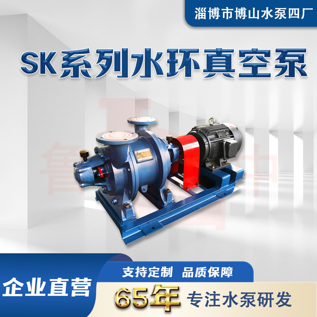 SK-0.15型水环真空泵石油化工行业气体输送真空设备博山厂家直供