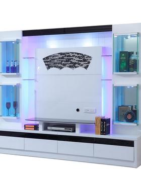 板式一体柜客厅组合多功能储物柜地柜影视电视墙柜