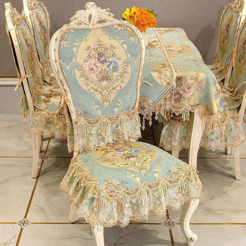 奢华欧式餐椅垫套装餐桌布凳子家用椅套坐垫防滑四季通用