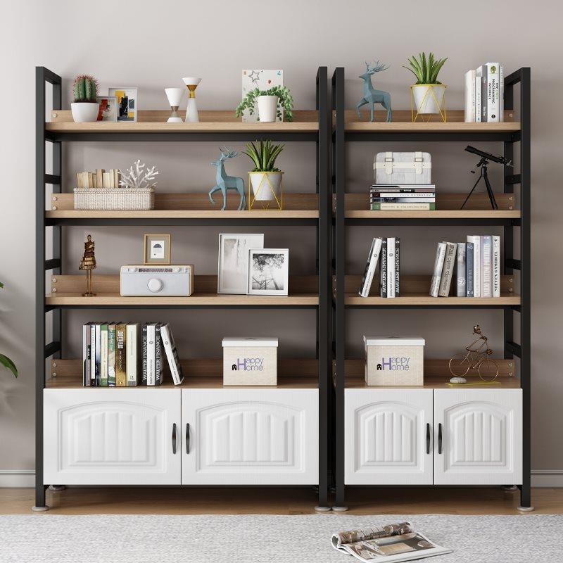 H&书架置物架落地家用卧室多层收纳架铁艺儿童储物架子客厅简易书