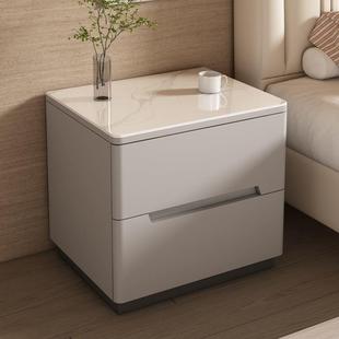 实木烤漆智能床头柜收纳多功能家用卧室简约无线充电智能锁床边柜