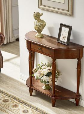 玄关桌玄关台玄关柜长条供桌靠墙边桌端景台走廊桌入户欧式美式